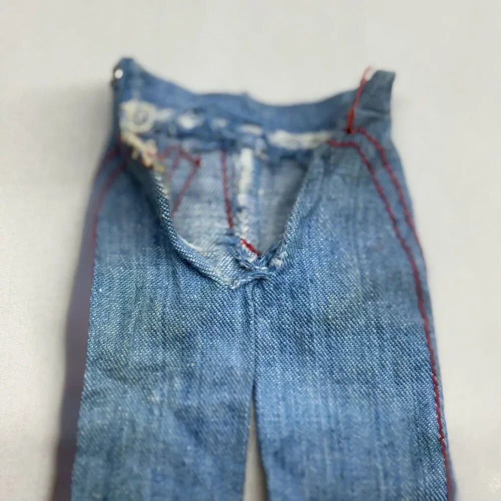 Vintage 1974 Barbie Best Buy Fashions Jeans Red Top #7818 TLC